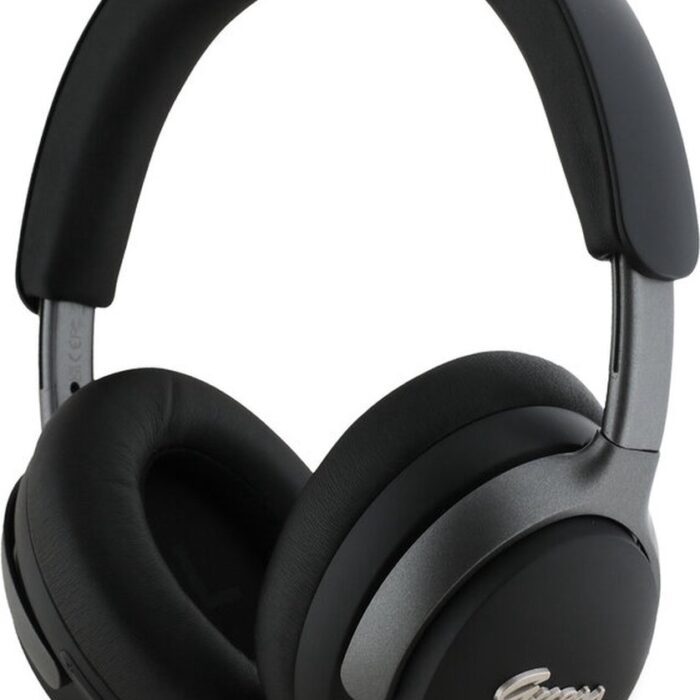 Guess Bluetooth ANC Headphones Black Metal Script Logo