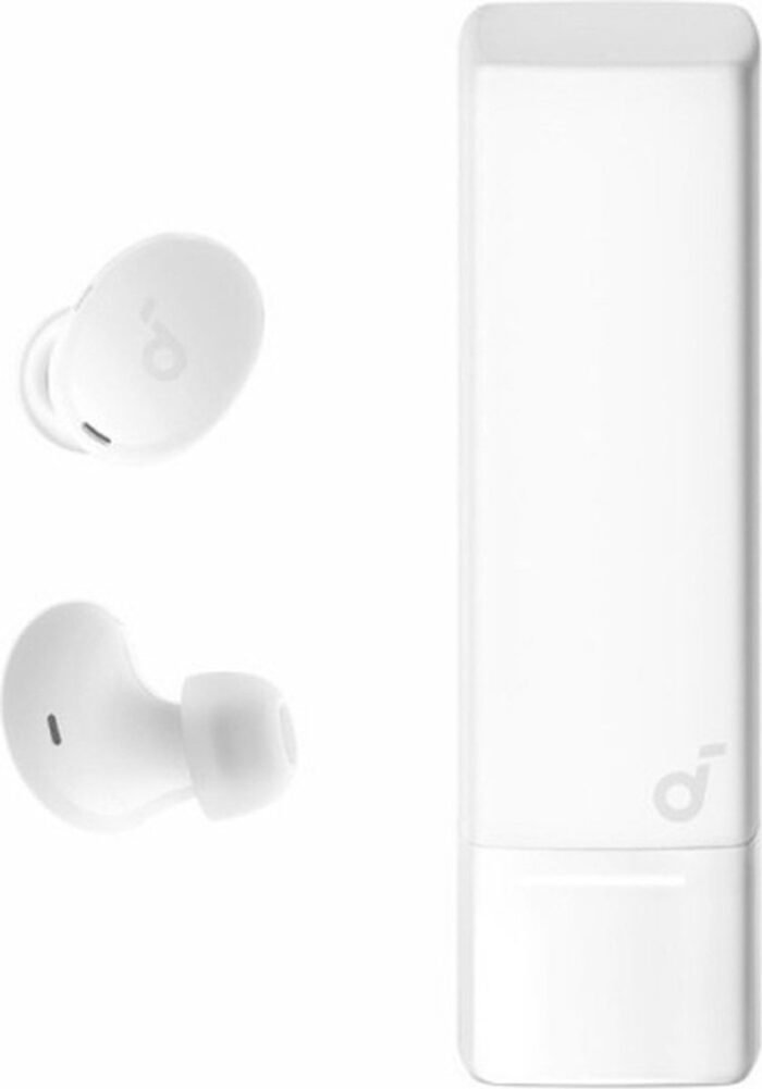 soundcore A30i NEW, noise cancelling oordopjes, lipstick-vormig ontwerp, klein, lichtgewicht comfort, helder geluid, 24 uur speeltijd, IP54, draadloze oordopjes, Bluetooth 5.4-Wit