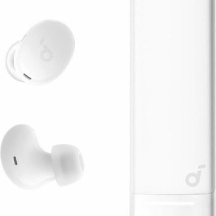 soundcore A30i NEW, noise cancelling oordopjes, lipstick-vormig ontwerp, klein, lichtgewicht comfort, helder geluid, 24 uur speeltijd, IP54, draadloze oordopjes, Bluetooth 5.4-Wit