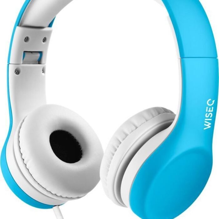 WiseQ Junior - Bedrade Kinderkoptelefoon - Hoofdtelefoon voor Kinderen van 3 tot 9 jaar - 85dB Volumegegrenzer - Bedraad - Blauw