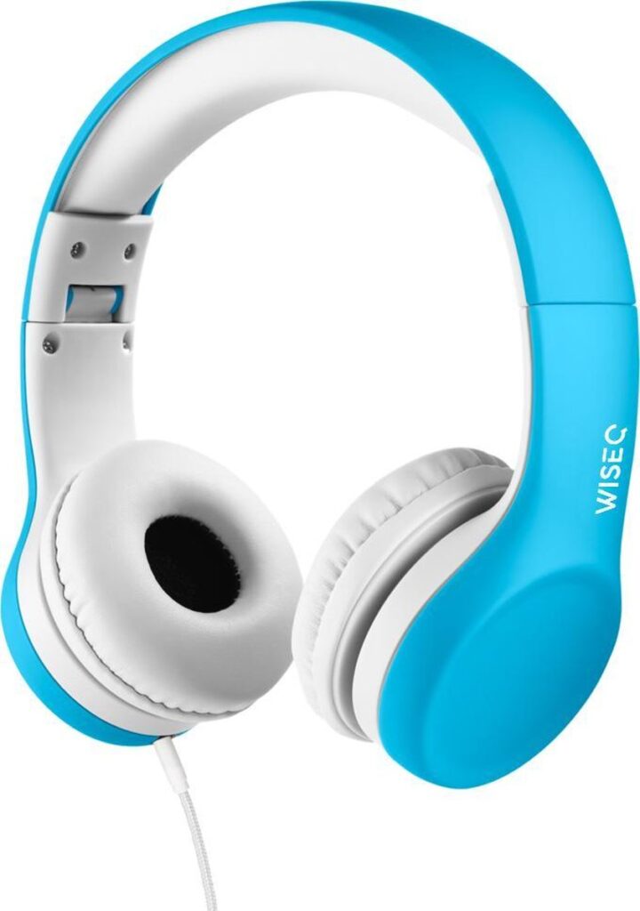 WiseQ Junior - Bedrade Kinderkoptelefoon - Hoofdtelefoon voor Kinderen van 3 tot 9 jaar - 85dB Volumegegrenzer - Bedraad - Blauw
