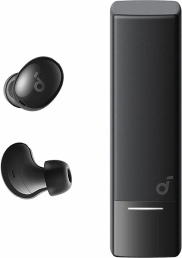soundcore A30i NEW, noise cancelling oordopjes, lipstick-vormig ontwerp, klein, lichtgewicht comfort, helder geluid, 24 uur speeltijd, IP54, draadloze oordopjes, Bluetooth 5.4-L-Zwart