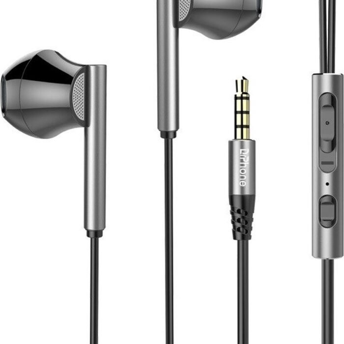DrPhone M10 Bedrade 3.5mm Aux In-Ear Oortelefoon – 8 kernen & Bass Met Microfoon - Dynamische Stereo Oordopjes – Zwart