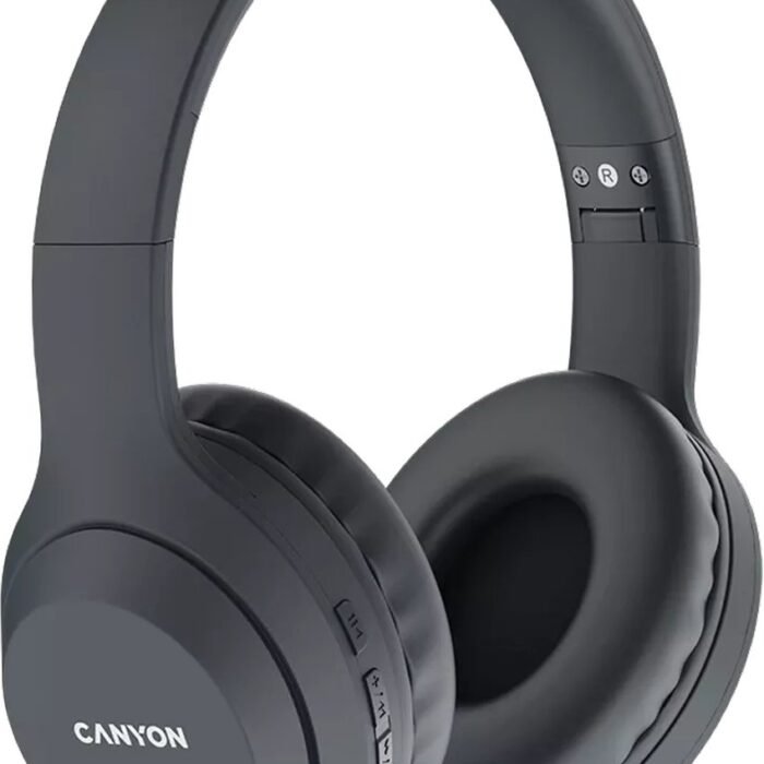 Canyon BTHS-3 Serie - Draadloze Over-Ear Koptelefoon - Bluetooth 5.1 - Opvouwbaar Ontwerp - 15 Uur Batterijduur - Zwart
