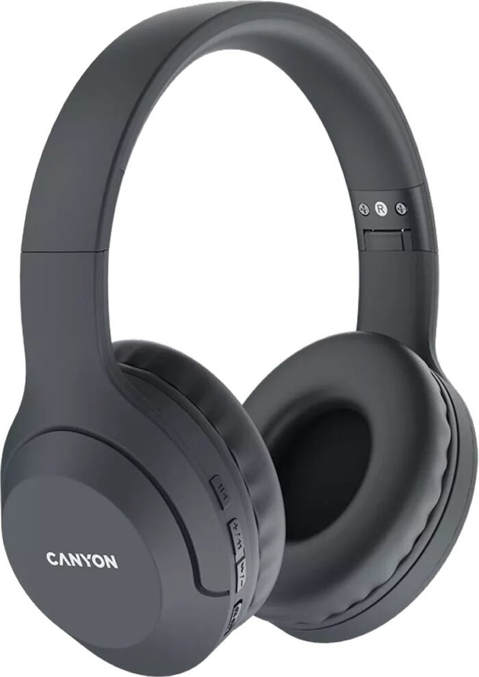 Canyon BTHS-3 Serie - Draadloze Over-Ear Koptelefoon - Bluetooth 5.1 - Opvouwbaar Ontwerp - 15 Uur Batterijduur - Zwart