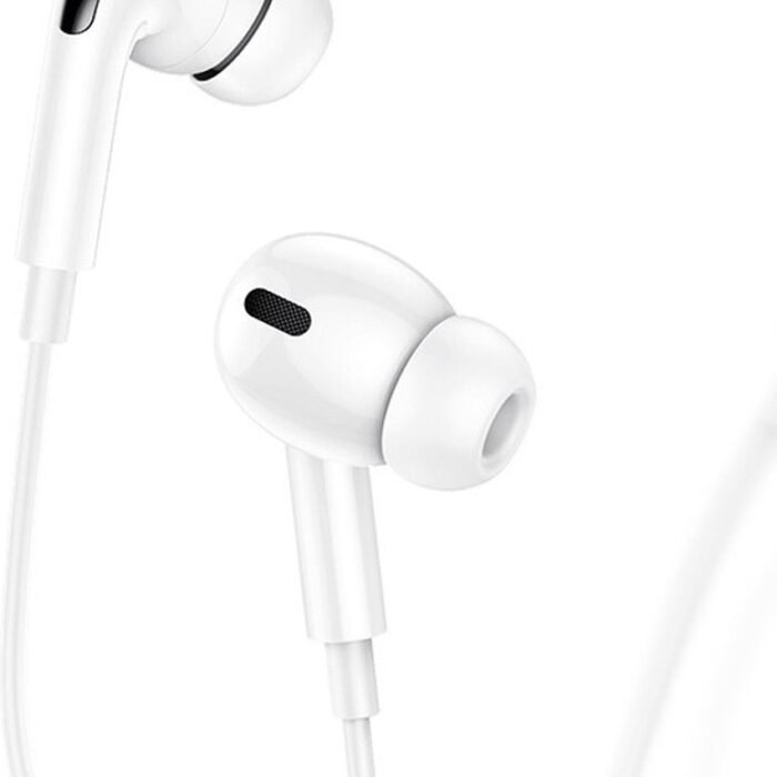USAMS Bedrade In-Ear Oordopjes 1.2m - Lightning aansluiting - Wit