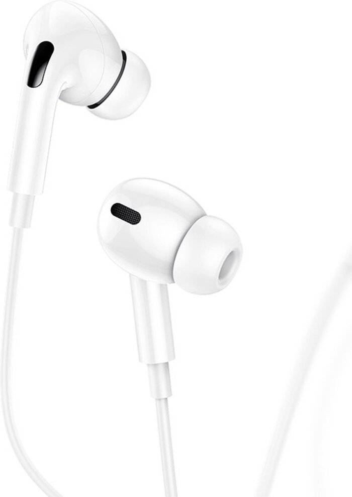USAMS Bedrade In-Ear Oordopjes 1.2m - Lightning aansluiting - Wit