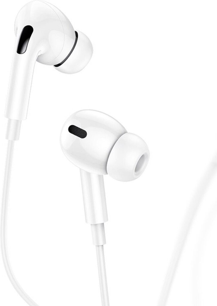USAMS Bedrade In-Ear Oordopjes 1.2m - Lightning aansluiting - Wit