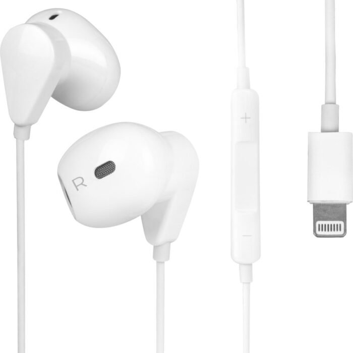 Nuvance Oortjes met Draad - Geschikt voor Lightning - In-Ear Oordopjes met Draad - Oortjes met Draad en Microfoon - Wit