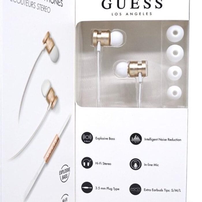 Guess in-ear wit goud oordopje - noise reduction