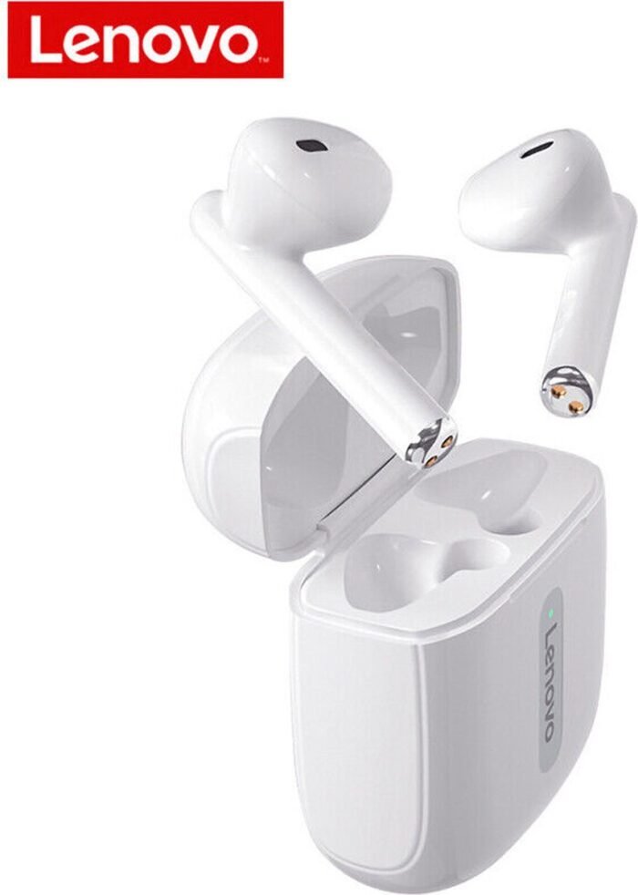 Lenovo XT83 - Draadloze Bluetooth-Oordopjes Met oplaaddoos en LED-ademlicht - Ondersteuning voor Touch & Game / muziekmodus (Wit)