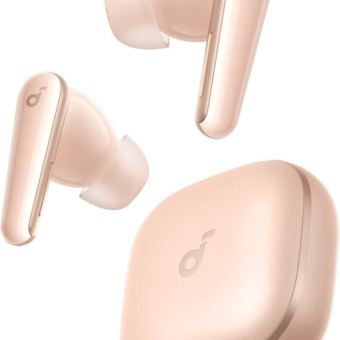 soundcore Liberty 5 by Anker, draadloze oordoppen met noise-cancelling, 2x sterkere stemonderdrukking, realtime adaptieve noise canceling, snelladen, Dolby Audio, heldere gesprekken met 6 microfoons en AI, lange batterijduur