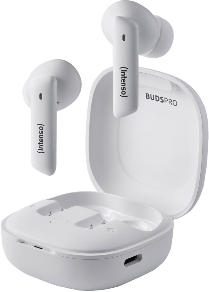(Intenso) Buds PRO T502HAE Bluetooth in-ear headphones met actieve ruisonderdrukking (ANC) - wit (3720502)