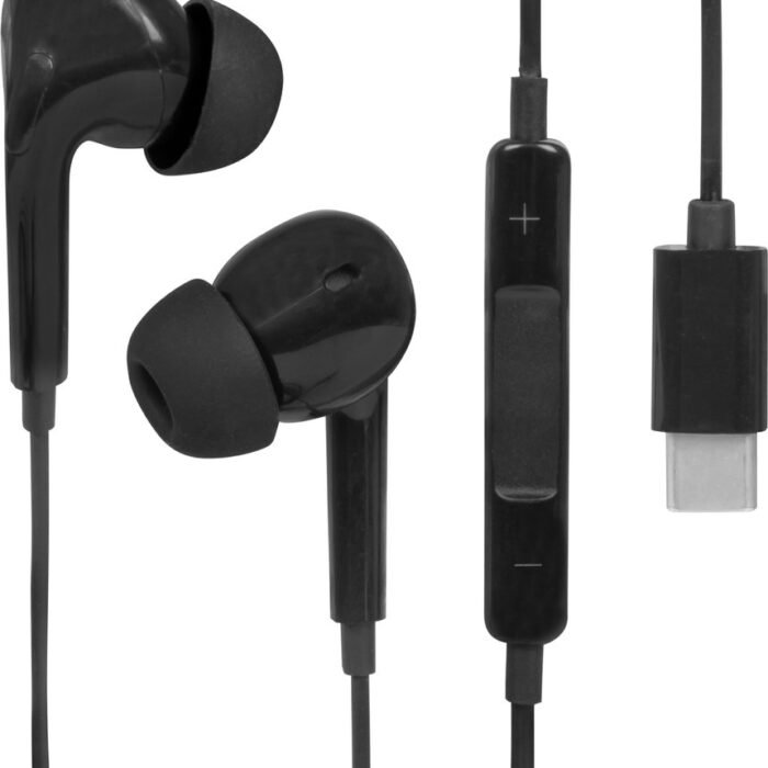 Nuvance - Oortjes met Draad - USB-C Aansluiting - Oordopjes met Draad - In-Ear Oortjes met Draad en Microfoon - Zwart