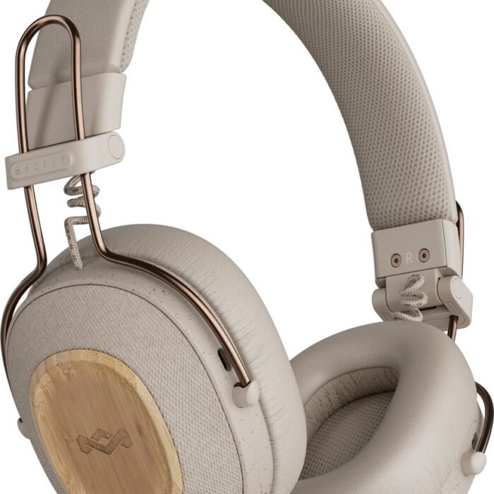 House of Marley Positive Vibration Riddim Bluetooth Koptelefoon - Hoofdtelefoon met Kabel - Draadloos - Met Microfoon - 50 uur batterij - Quickcharge - Cream