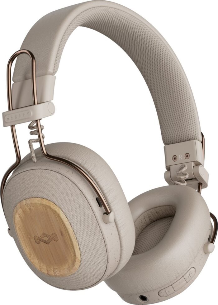 House of Marley Positive Vibration Riddim Bluetooth Koptelefoon - Hoofdtelefoon met Kabel - Draadloos - Met Microfoon - 50 uur batterij - Quickcharge - Cream