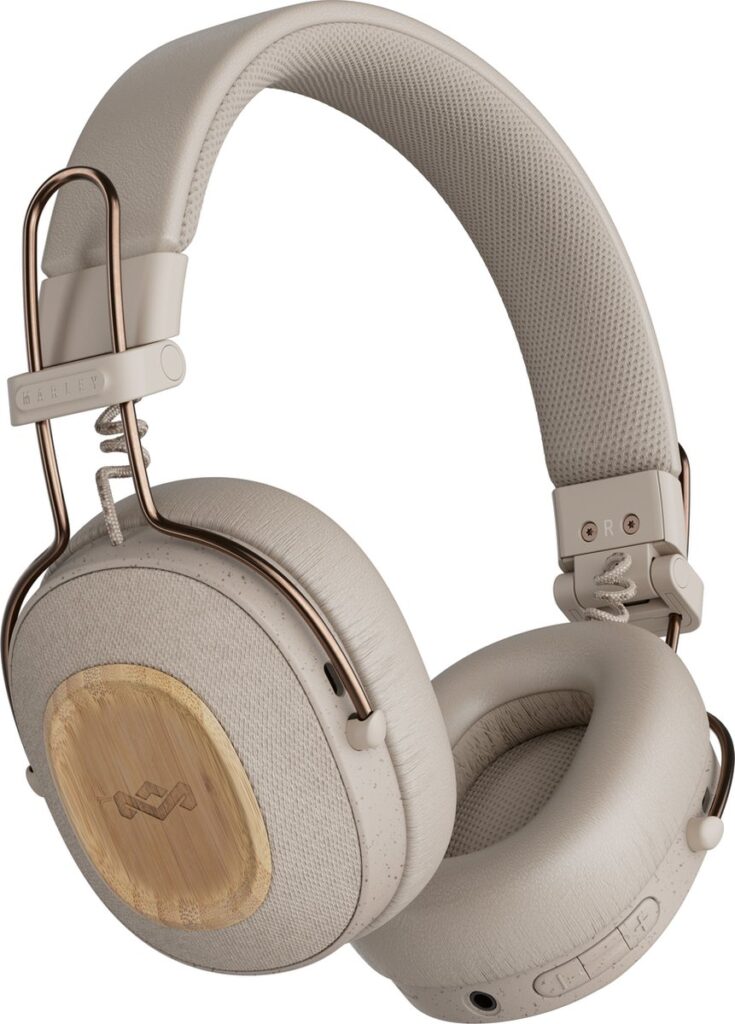 House of Marley Positive Vibration Riddim Bluetooth Koptelefoon - Hoofdtelefoon met Kabel - Draadloos - Met Microfoon - 50 uur batterij - Quickcharge - Cream
