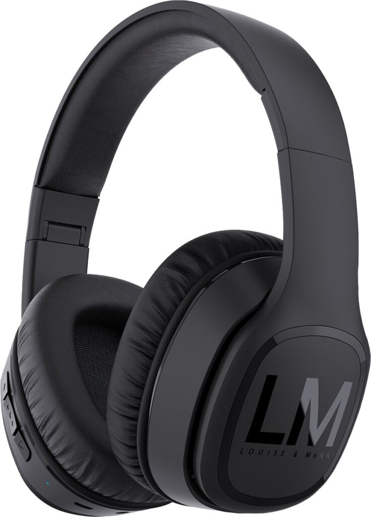 Louise&Mann Symphony Draadloze Over-Ear Koptelefoon - Bluetooth - met Microfoon - incl. Carry Case - Zwart