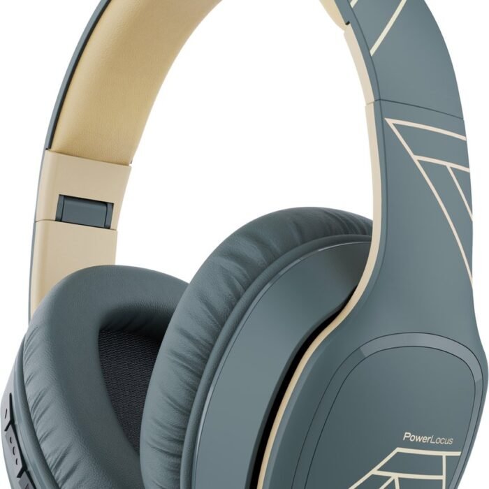 PowerLocus P7 - Draadloze Over-Ear Koptelefoon Inklapbaar - Bluetooth Hoofdtelefoon - Met microfoon – Headphone – Incl. Carry Case - Asphalt Grey