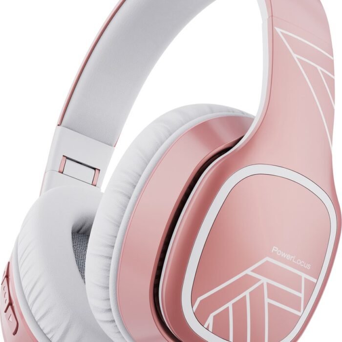 PowerLocus P7 - Draadloze Over-Ear Koptelefoon Inklapbaar - Bluetooth Hoofdtelefoon - Met microfoon – Headphone – Incl. Carry Case - Rose Gold