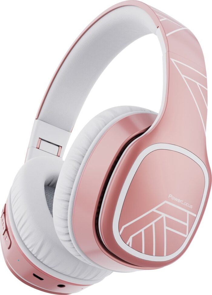 PowerLocus P7 - Draadloze Over-Ear Koptelefoon Inklapbaar - Bluetooth Hoofdtelefoon - Met microfoon – Headphone – Incl. Carry Case - Rose Gold