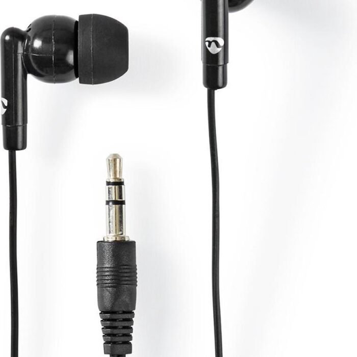 Nedis Bedrade Koptelefoon - 3,5 mm - Kabellengte: 1.20 m - Volumebediening - Zwart