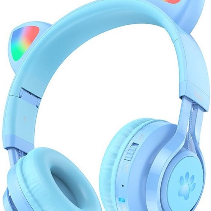 Hoco W39 Kattenoren Draadloze Bluetooth Headset voor kinderen - Blauw