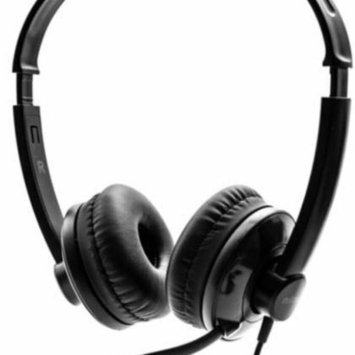 Headphones with Microphone Nilox USB Black