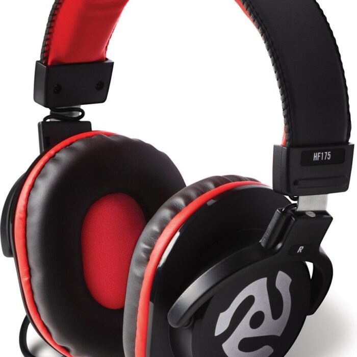Numark HF175 – Over ear DJ koptelefoon met gesloten achterkant, 40 mm drivers, oorkussens voor mixen en dj-monitoring, 3 m kabel meegeleverd