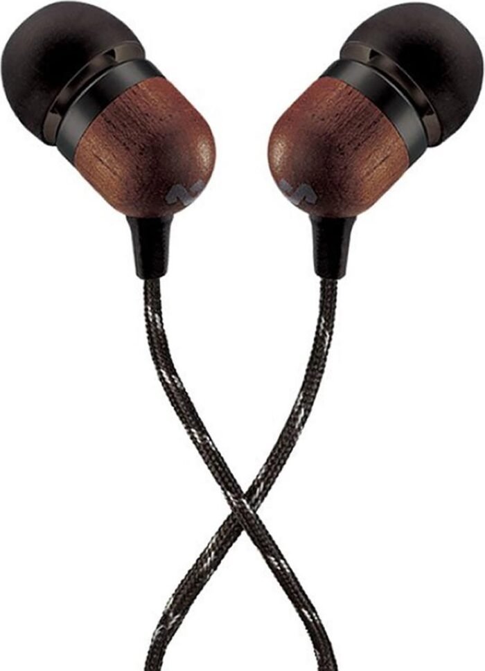 House of Marley Smile Jamaica Oortjes met draad - Bedrade Oordopjes - Met Microfoon en 1knopsbediening - Eco Friendly Design - 9MM Drivers - Knoopvrije Kabel - Zwart