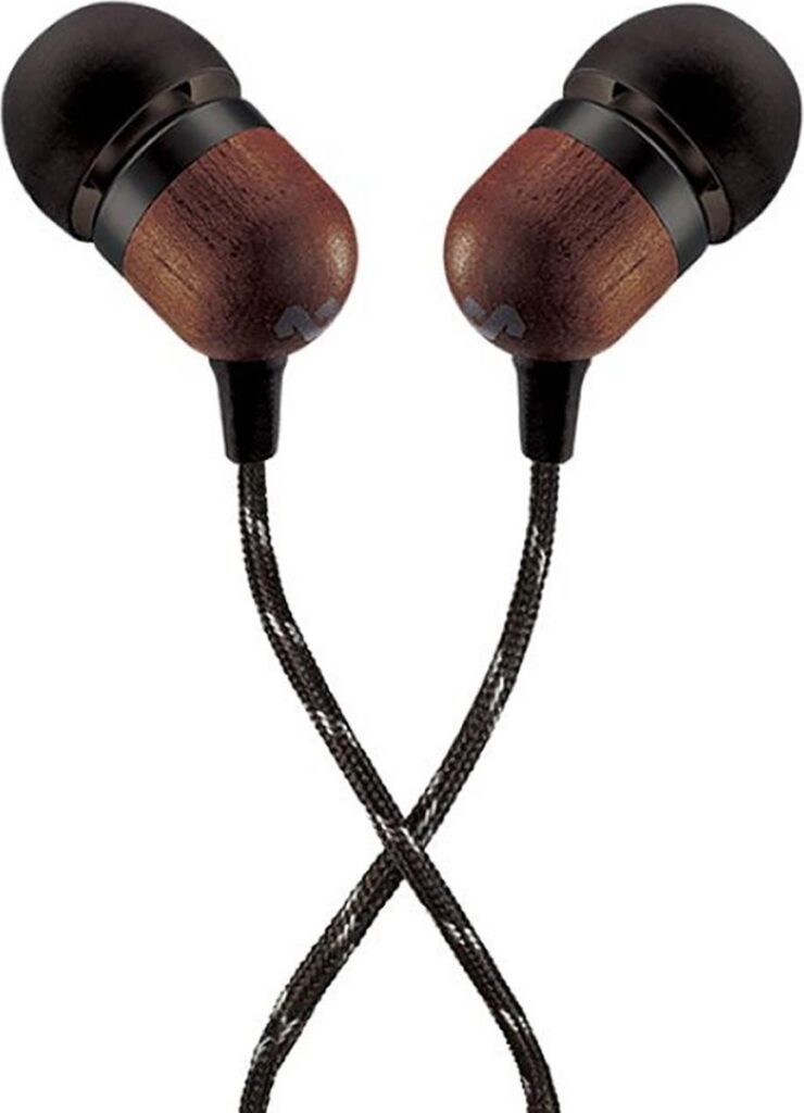 House of Marley Smile Jamaica Oortjes met draad - Bedrade Oordopjes - Met Microfoon en 1knopsbediening - Eco Friendly Design - 9MM Drivers - Knoopvrije Kabel - Zwart