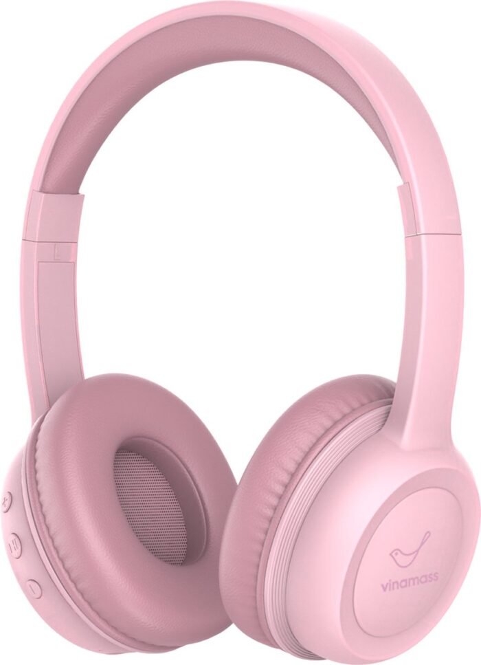 ATouch Kinderkoptelefoon Lite-X – Volumebegrenzing - Koptelefoon kinderen – Microfoon – Bluetooth koptelefoon – Duurzaam – Roze