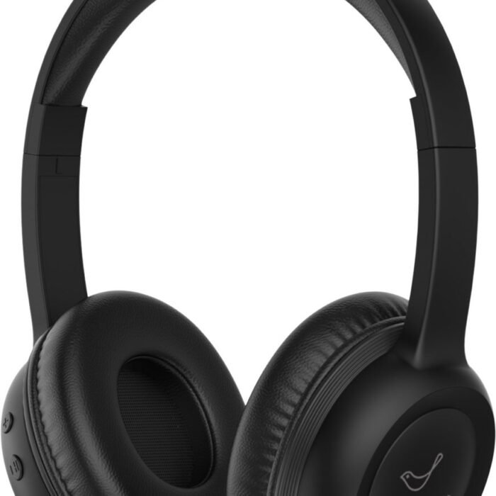 ATouch Kinderkoptelefoon Lite-V – Volumebegrenzing - Koptelefoon kinderen – Microfoon – Bluetooth koptelefoon – Duurzaam – Zwart
