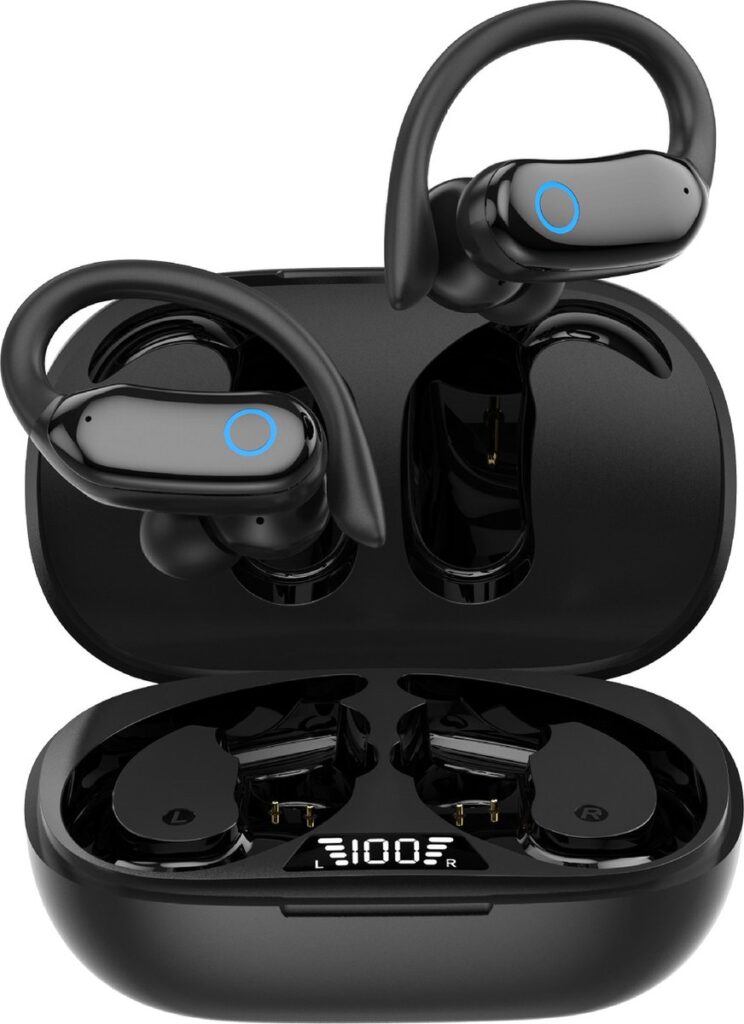 Oordopjes draadloos-oordopjes met Oplaadcase- Bluetooth 5.3 Sport Oordopjes - IPX7 Diep Waterdicht- touch bediening -met Noise Cancelling-stereo-20 uur batterijduur
