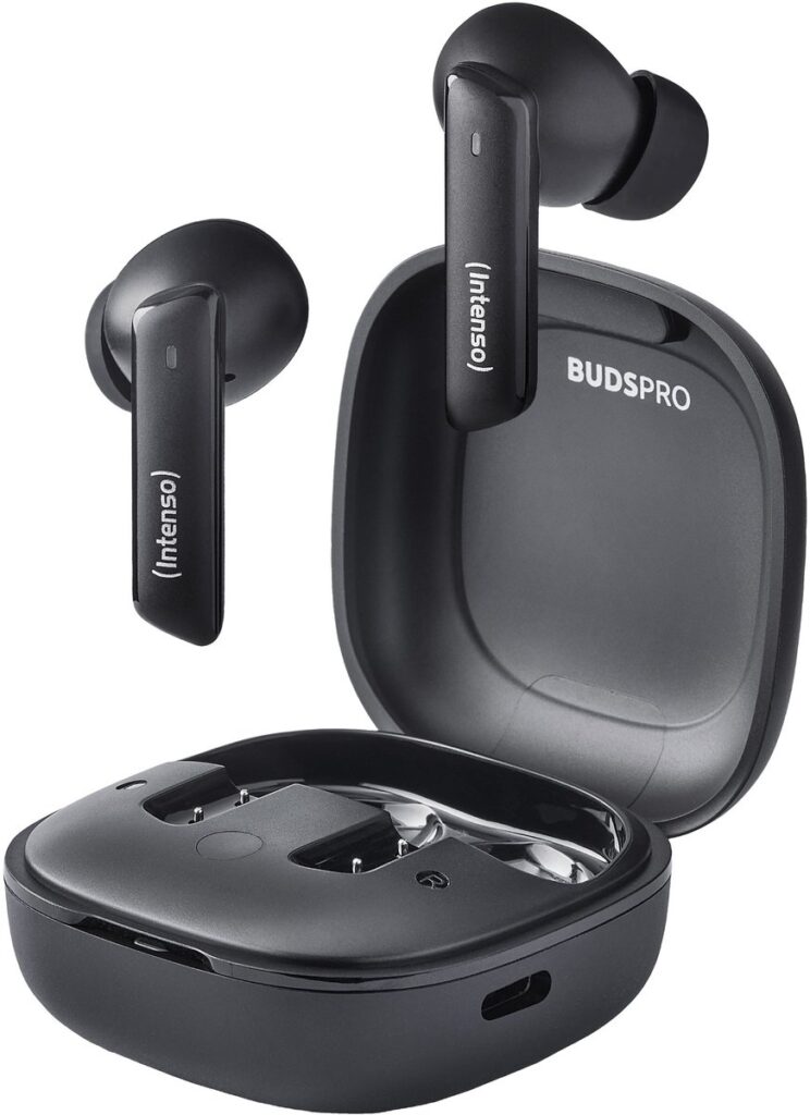 (Intenso) Buds PRO T500HAE Bluetooth in-ear headphones met actieve ruisonderdrukking (ANC) - zwart (3720500)