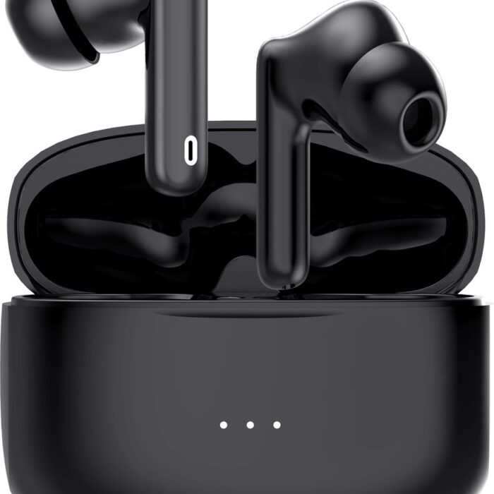 Cazy bluetooth oordopjes - Sport oordopjes - Oortjes draadloos - Met active noise cancelling - Met oplaadcase - Zwart