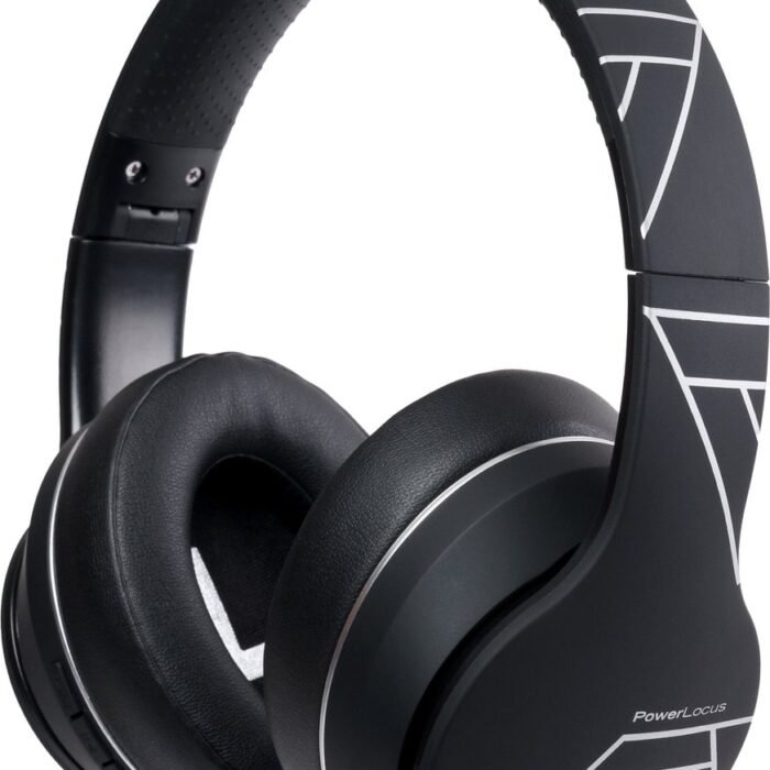 PowerLocus P6 Draadloze Over-Ear Koptelefoon Inklapbaar - Bluetooth Hoofdtelefoon - Met microfoon - Zwart/Zilver