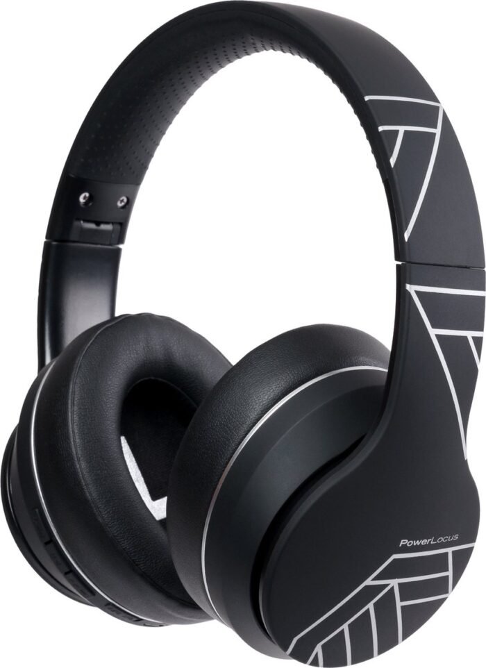PowerLocus P6 Draadloze Over-Ear Koptelefoon Inklapbaar - Bluetooth Hoofdtelefoon - Met microfoon - Zwart/Zilver
