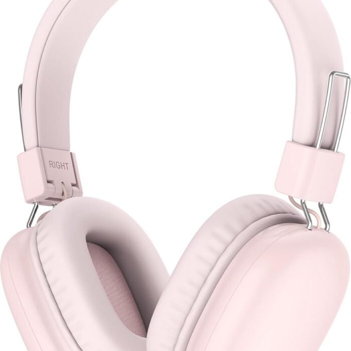 StayPowered Kinderkoptelefoon - Veilig Luisteren en Comfort voor Elk Moment - Instelbaar Volume - 50 Uur Batterij - Bluetooth 5.4 - Ingebouwde Microfoon - Opvouwbaar en Licht - Roze - Levering Sneller dan Aangegeven!