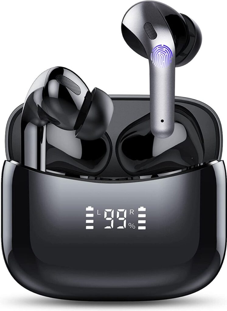 Nubex® Draadloze Oordopjes - Bluetooth Oordopjes 5.3 - 30 Uur Afspeeltijd - Oortjes draadloos - Touch Bediening - Zwart