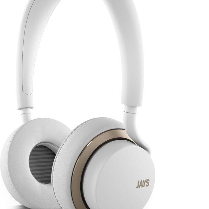 u-JAYS - On-Ear Koptelefoon - Hoofdband Stereofonisch Draadloos, mobiele hoofdtelefoon - Wit & Goud