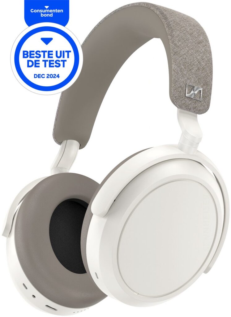 Sennheiser MOMENTUM 4 Wireless - Draadloze over-ear koptelefoon met Noise Cancelling - 60u batterij - Snelladen – 4 Microfoons - Wit