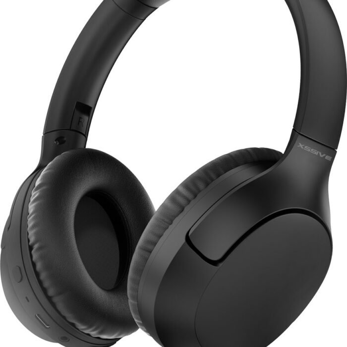Draadloze Bluetooth Koptelefoon met Bass-Boost Functie - Bluetooth 5.3 - 60 Uur Batterij - Headset met Microfoon Noise Cancelling - Koptelefoon met draad modus - Equalizer App - Zwart