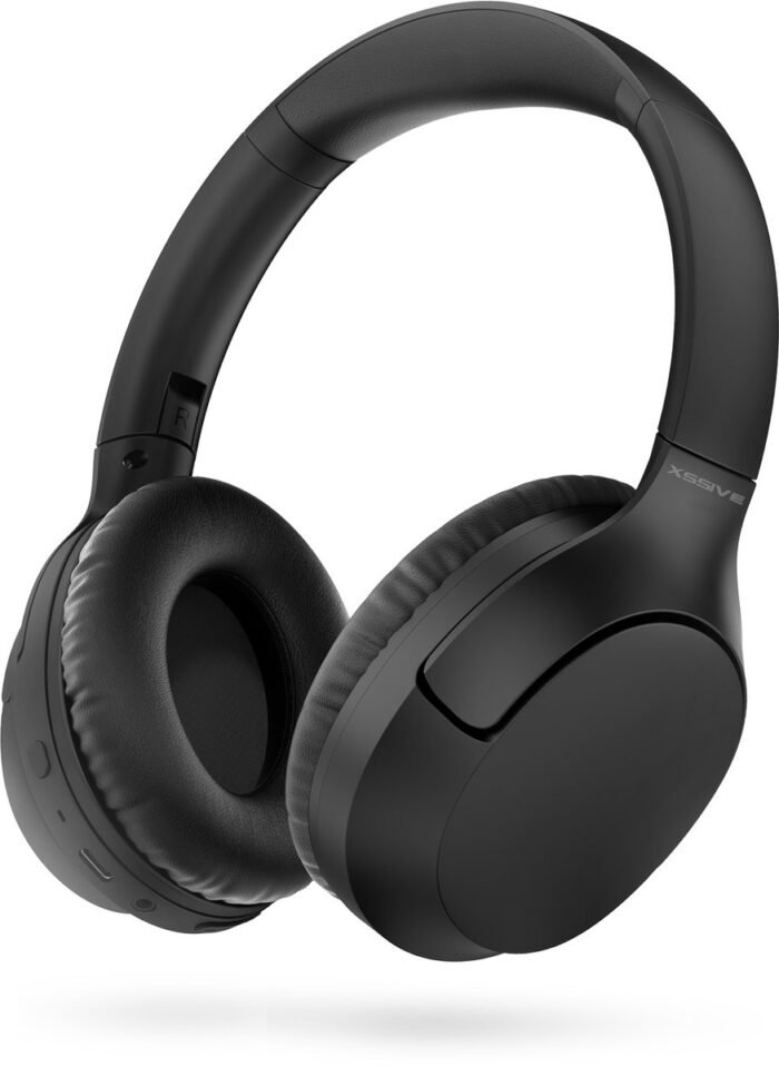 Draadloze Bluetooth Koptelefoon met Bass-Boost Functie - Bluetooth 5.3 - 60 Uur Batterij - Headset met Microfoon Noise Cancelling - Koptelefoon met draad modus - Equalizer App - Zwart