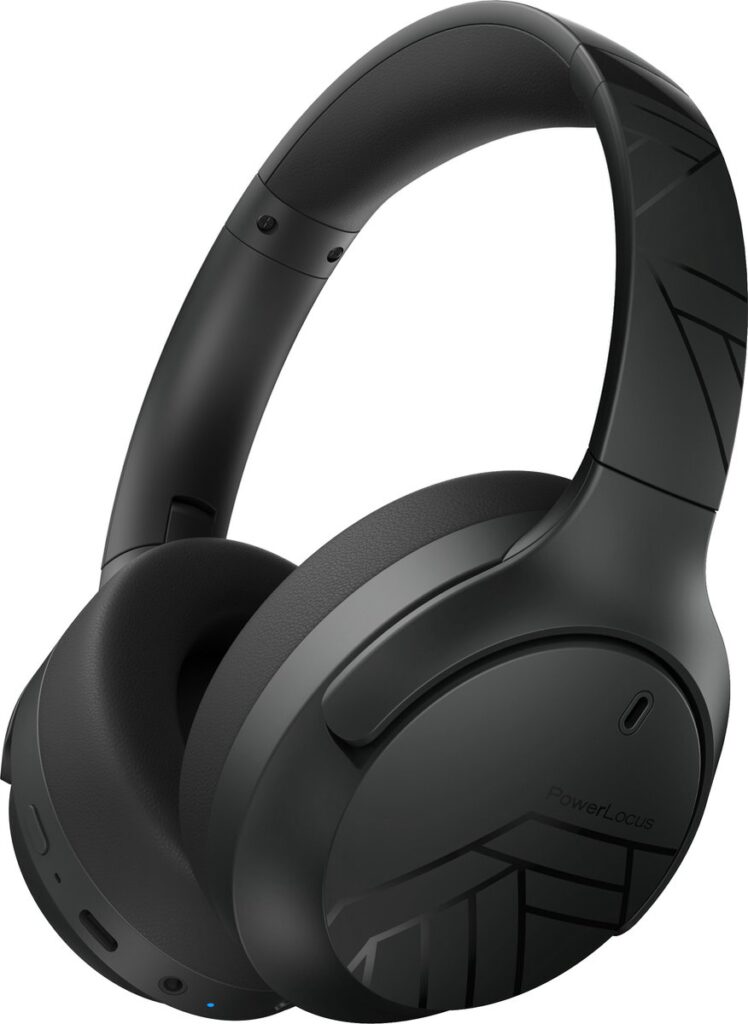 PowerLocus Boom - Koptelefoon Bluetooth - 60 uur batterijduur – Over Ear Koptelefoon Draadloos – 4 EQ-modi - Met Microfoon - Zwart