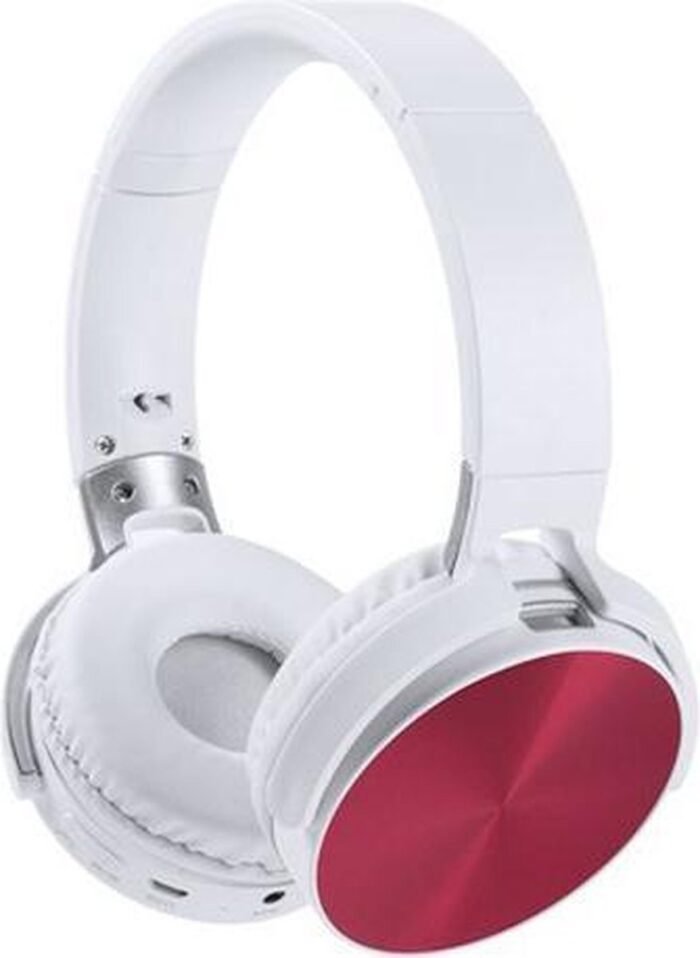 Opvouwbare Hoofdtelefoon met Bluetooth - Wit met Rood