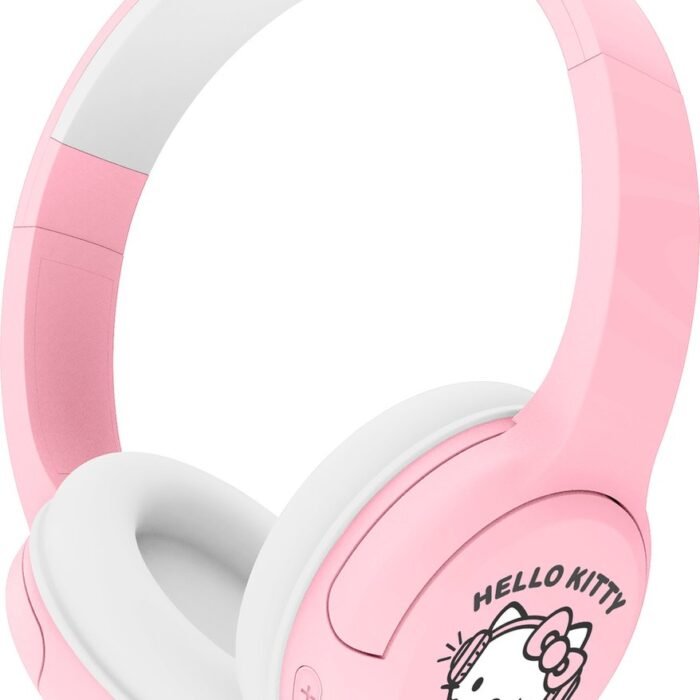 Hello Kitty - draadloze kinderkoptelefoon - volumebegrenzing - lange batterijduur - microfoon (licht roze)
