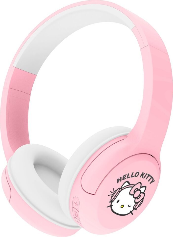 Hello Kitty - draadloze kinderkoptelefoon - volumebegrenzing - lange batterijduur - microfoon (licht roze)