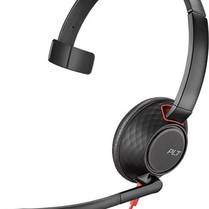 POLY Blackwire 5210 Headset Bedraad Hoofdband Oproepen/muziek USB Type-C Zwart, Rood
