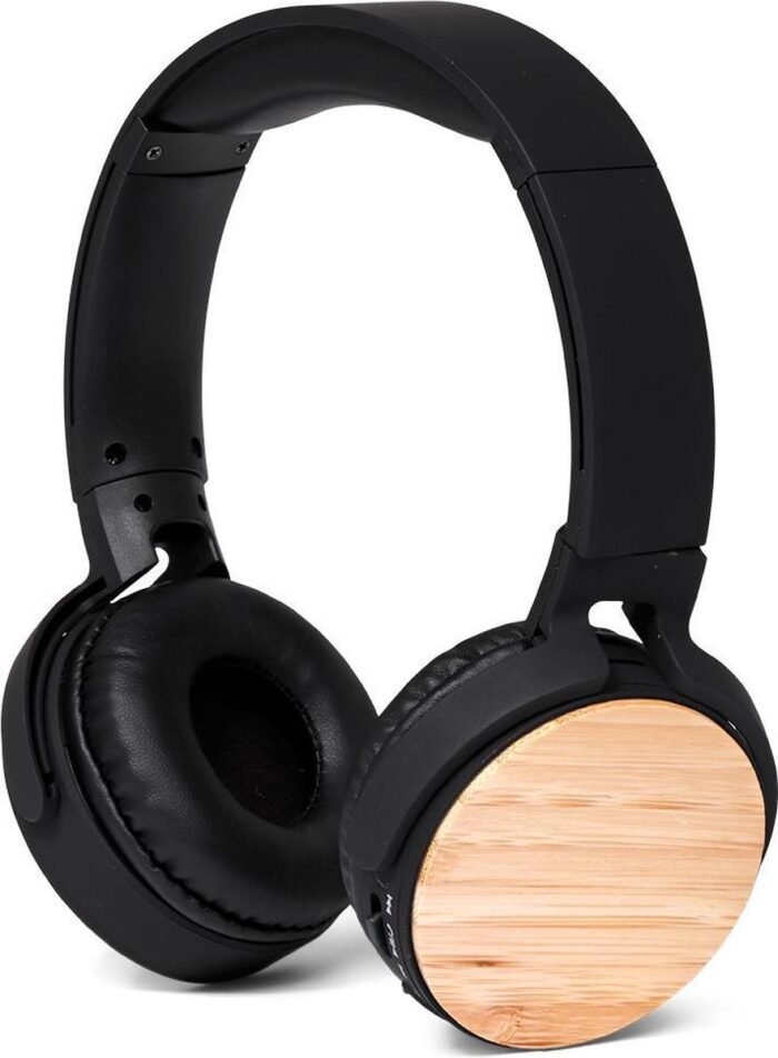 Brainz Koptelefoon Bamboo Zwart
